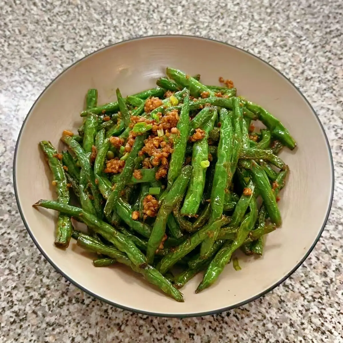 dry-fried green beans h11 干煸四季豆